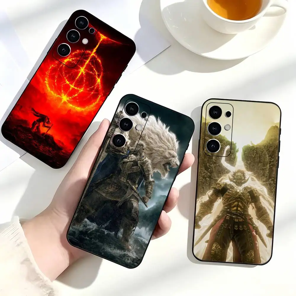 E-Elden Ring Game Malenia Cool Phone Case for Samsung Galaxy S23,S24,S25,S22,Ultra,S21,Plus,FE,Lite,Note,10,Black Cover