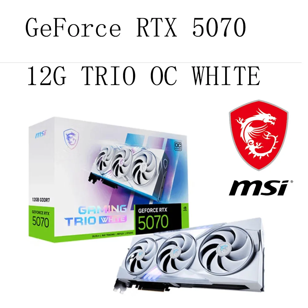 

New Original MSI GeForce RTX 5070 12G GAMING TRIO OC WHITE Discrete Graphics Card