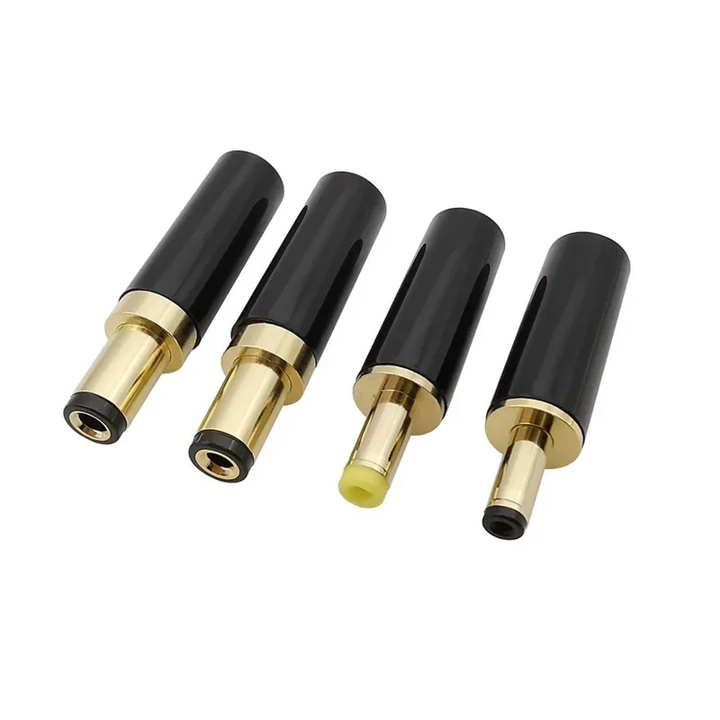1Pcs Gold Plated 3.5x1.35mm 4.0x1.7mm 5.5x2.1mm 5.5x2.5mm DC Power Plug Solder Connector for Welding Line DIY