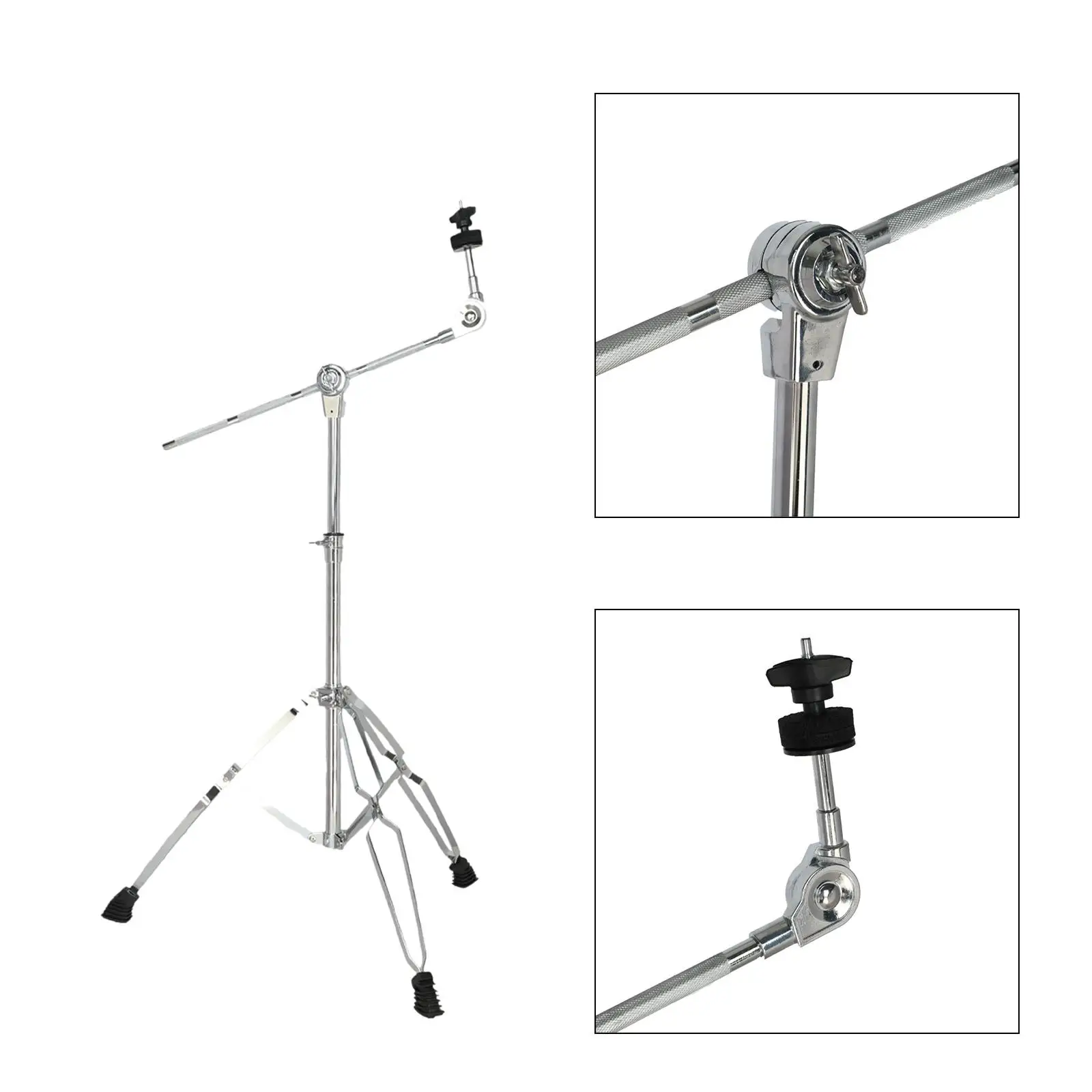 Cymbal Stand Cymbal Tilter,Nonslip Metal Height Adjustable Triangle Bracket Double Braced Tripod for Studio Music Room Stage