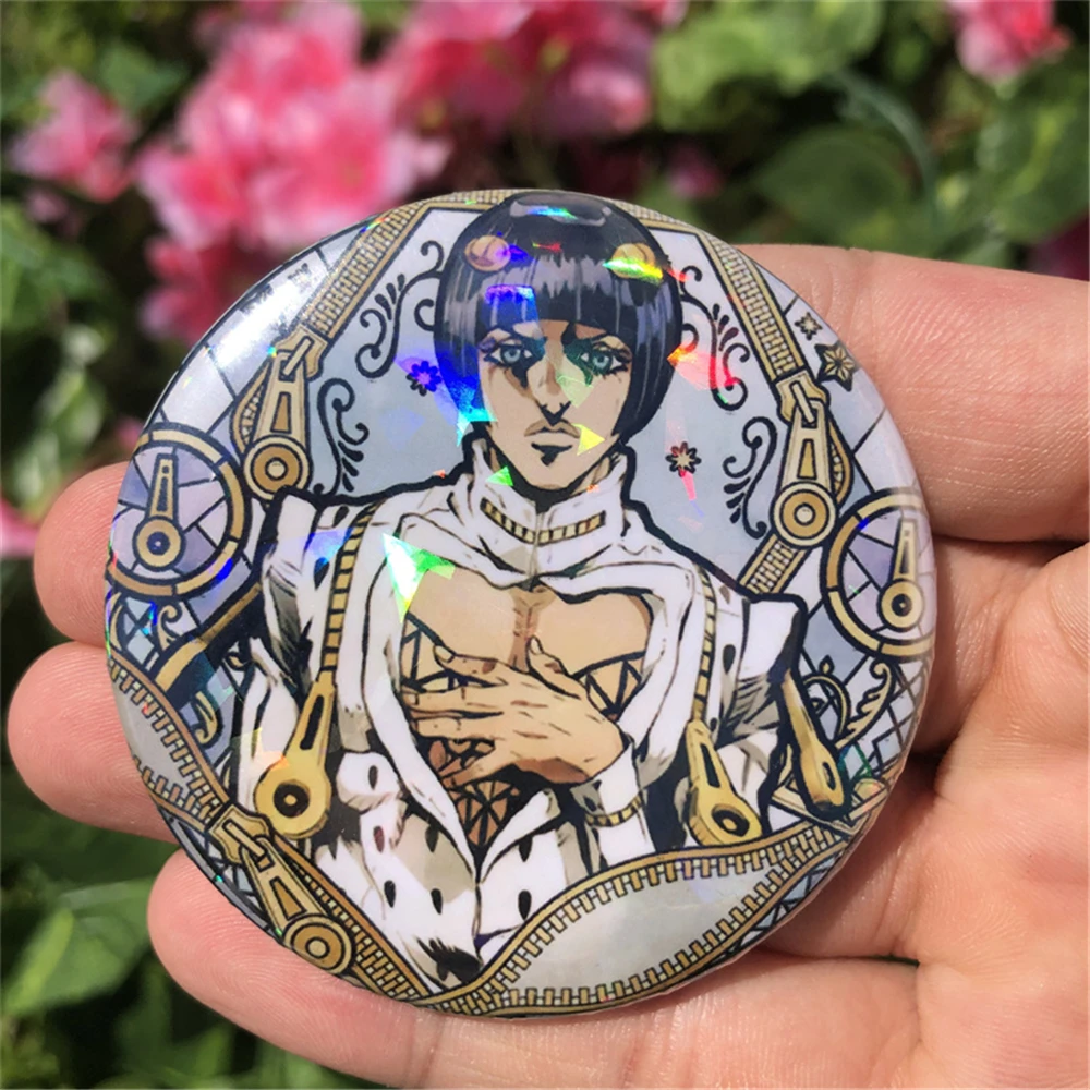 Jolyne cujoh kujō jōtarō ชุดคอสเพลย์ผู้หญิง spte อุปกรณ์เสริมแผ่นดีบุกเข็มกลัดกระเป๋าเป้สะพายหลัง lencana PIN