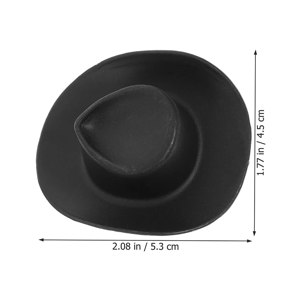 30Pcs Mini Cowboy Hats Tiny Western Plastic Small Hats for Crafts Party Decorations DIY Miniature Cowboy Accessories