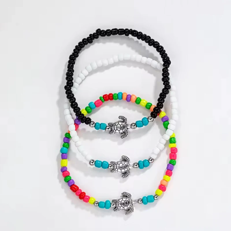 Летний-пляж-новый-морской-черепаха-радужные-браслеты-из-бисера-для-женщин-веревочные-цепочки-регулируемый-браслет-на-щиколотке-модные-ювелирные-аксессуары