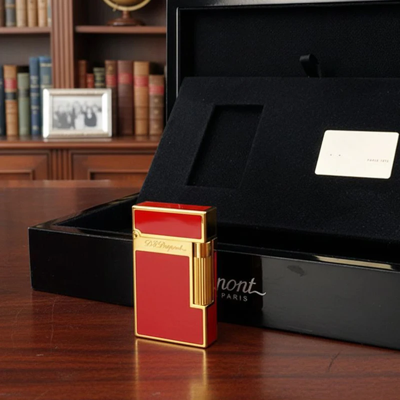 Luxury Commemorative Butane Lighter Single/Dual Flame with Ping Sound Natural Paint Design for Cigarette Smokers
