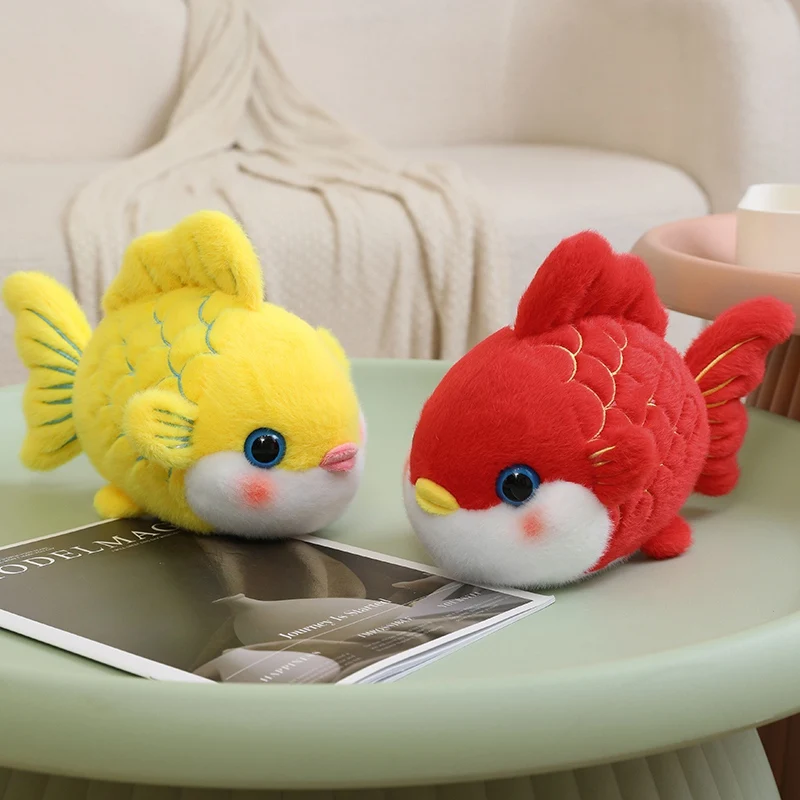15/32/42cm Kawaii Goldfish Plush Doll Pillow Red Blue Purple Yellow Fish Animal Stuffed Toy Home Decor Bag Pendant Gift For Girl