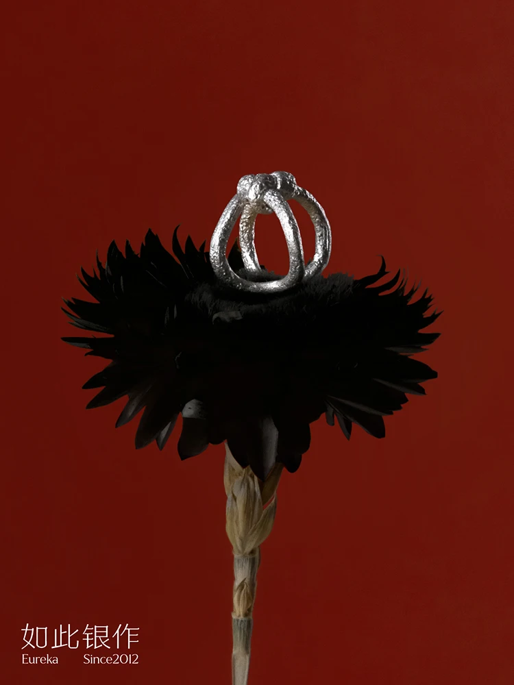 

Elegant Pure Silver Ear Cuff Original Design Chinese Style New Year Accessory Unisex Simple Cool Spring Summer Fashion Jewelry