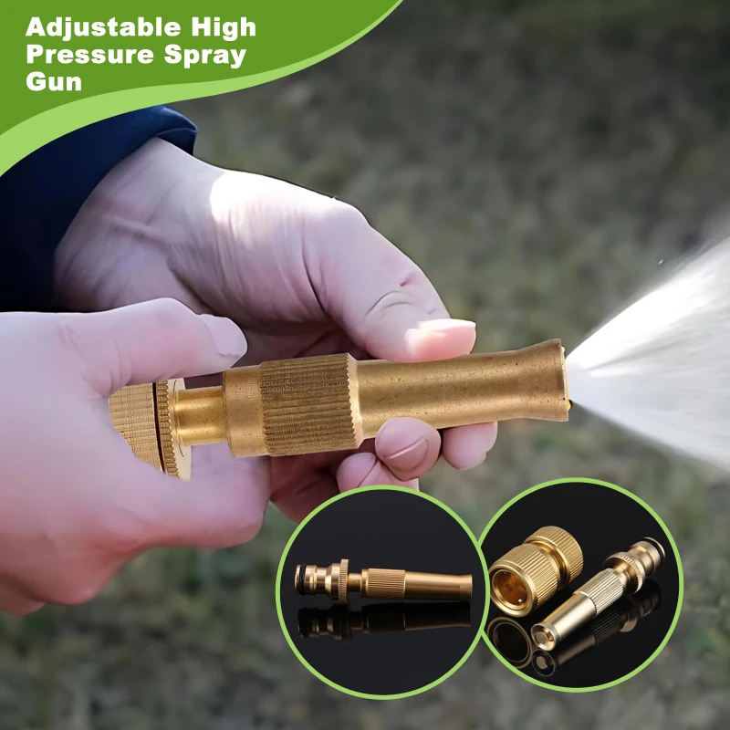 High Pressure Car Washer Gun Wash Brass Water Garden Gell Blaster Home Hydrojet Irrigation Watering Hose Nozzle