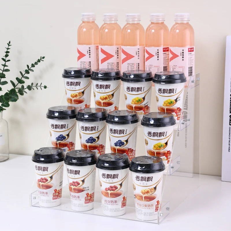 Expositor de Bebidas Acrílico Transparente Pequeño para Mostrador, Organizador de Dulces, Nuez de Betel y Cigarrillos para Tiendas de Conveniencia