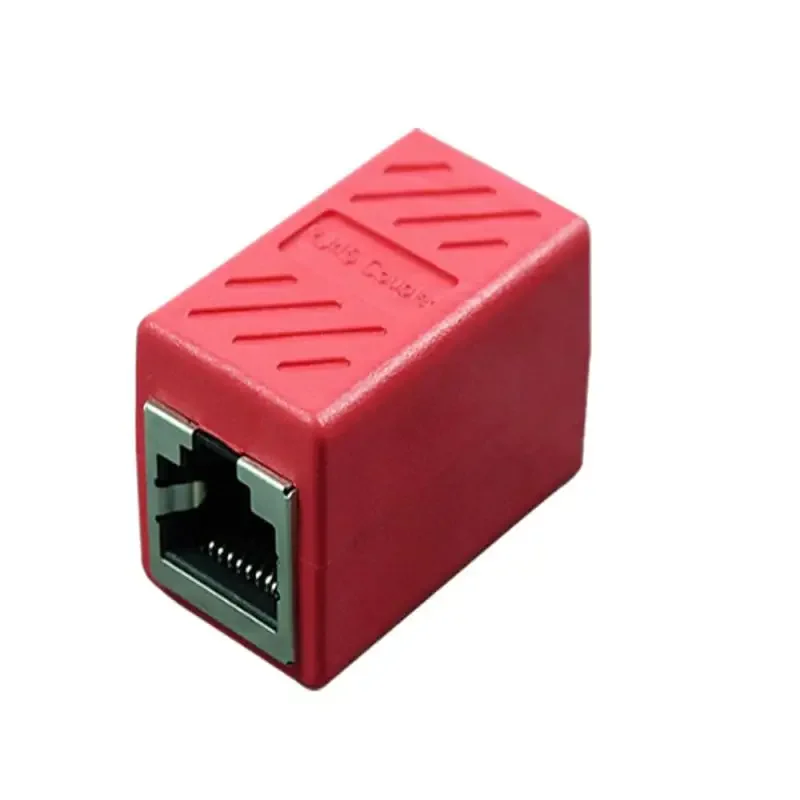 Acoplador adaptador de conector LAN Ethernet de red RJ45 hembra a CAT6 negro/amarillo/rojo/azul/blanco