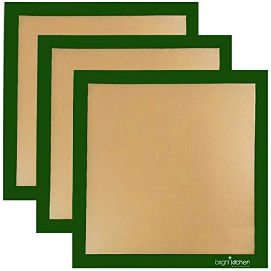 

Set of 3-14" x 14" -Silicone Re-Usable Non-Stick Ultra Premium Dehydrator Sheets Compatible With Excalibur Silpat Tray Liner Fle