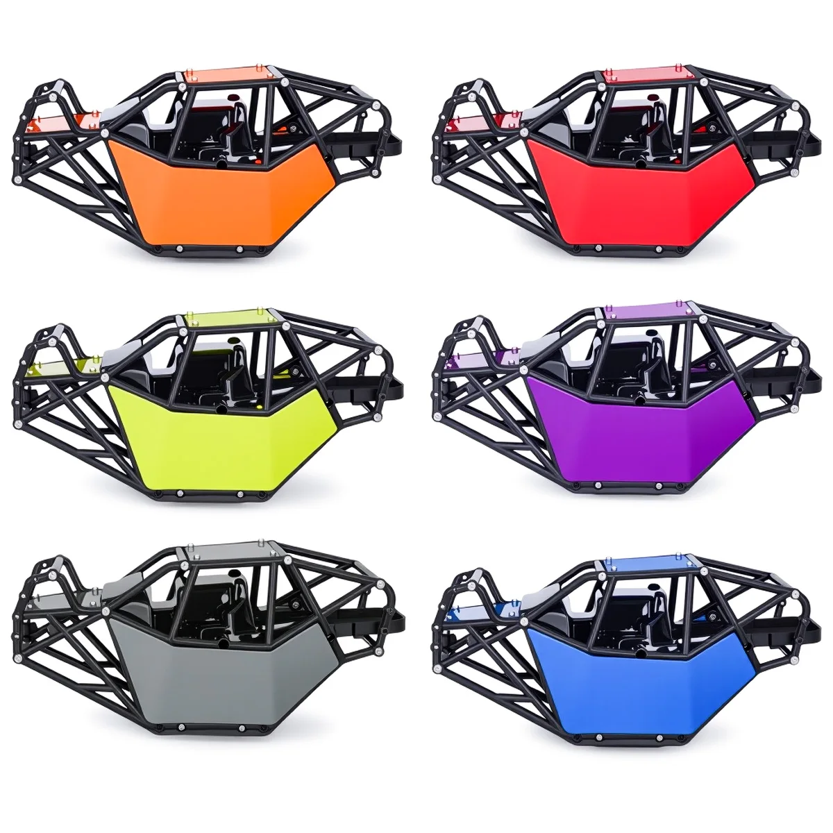 Sturdy Construction Nylon RC Roll Cage Chassis for 1/10 Crawler - Rock Buggy Body Shell for Axial SCX10