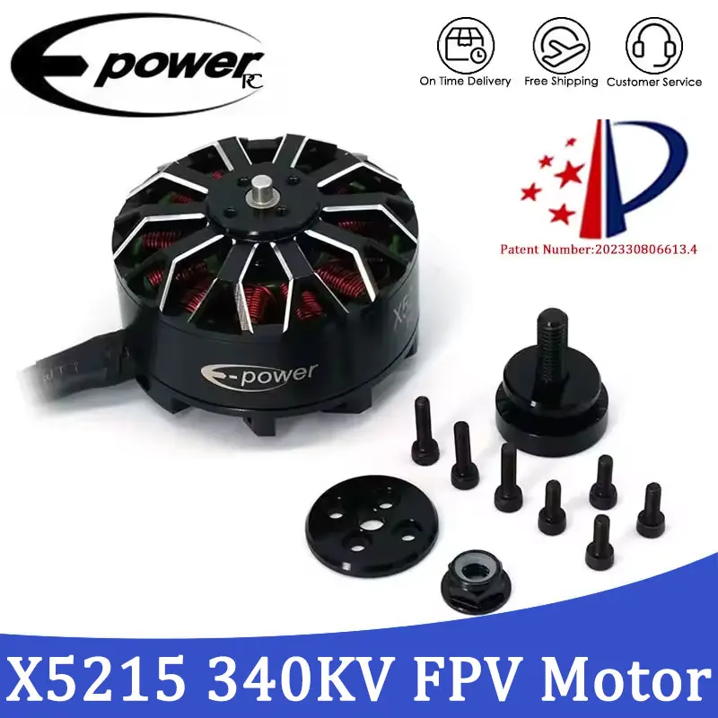 

E-POWERRC X5215 5215 340KV Waterproof Brushless Motor for FPV Multirotor RC Airplanes Drones 8S Toy Accessories