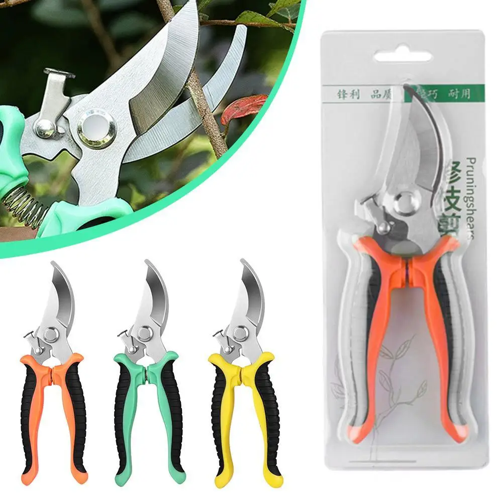 Stainless Steel Flower Fruit Branch Scissors Garden Pruning Shears Multi-functional Branch Scissors Fruit Picking Tool