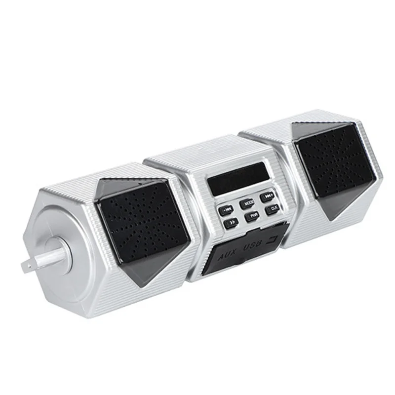 

Motorcycle Stereo Speaker BT Handlebar Mount MP3 Player Audio Amplifier System Waterproof Support USB/TF Card/AUX Playback For