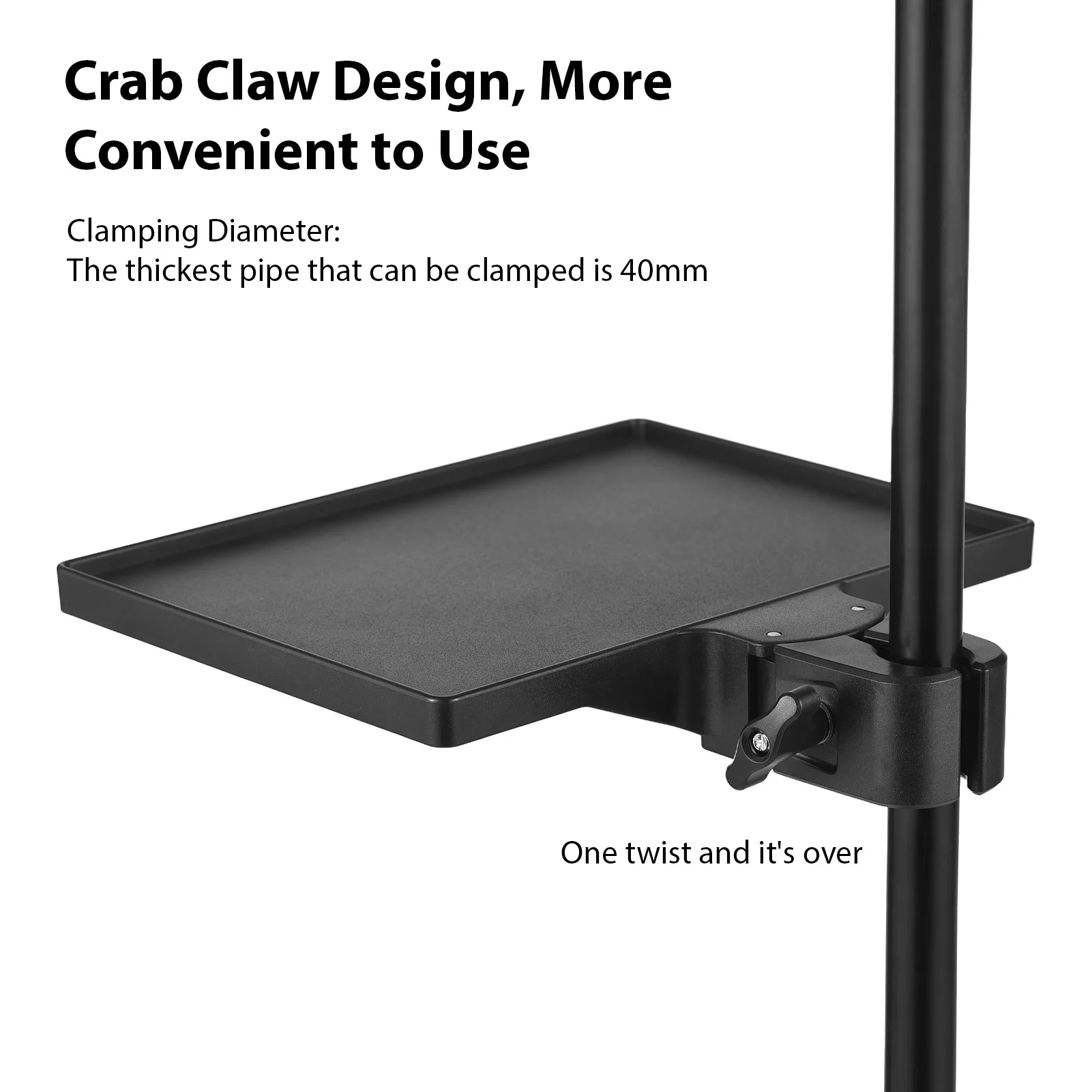 Sound Card Tray Clamp On Microphone Stand Tray Music Accessories Sound Card Cell Phone Mic Stand Rack Tray Holder Storage