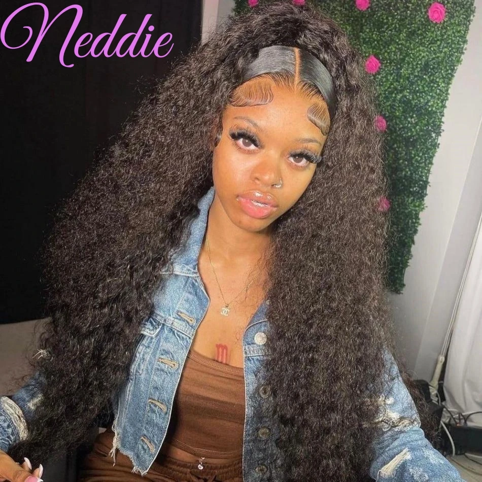 Curly Wigs Lace Frontal wig 13x6 HD Transparent Human Hair 100% Natural 30 40 Inch Deep Wave Brazilian Wigs Lace Front wigs