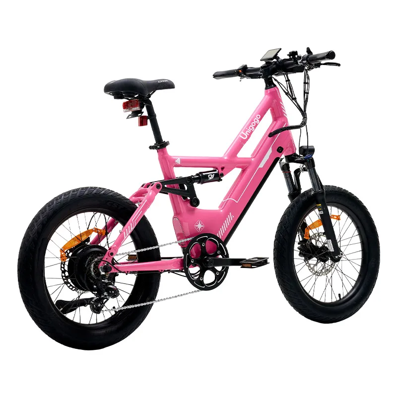 F4 20inch Fat Tire Electric Bike Full Suspension Ebike Powerful Urban Commuter Adult Electric Bicycle image 5