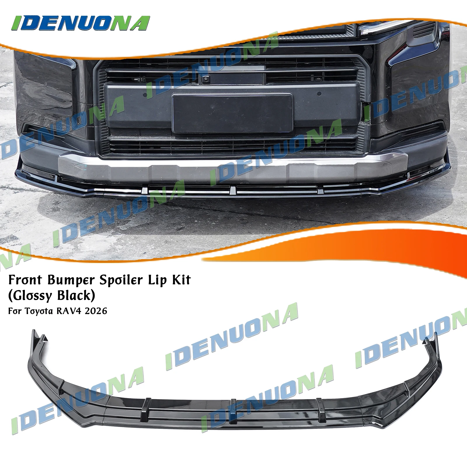 For Toyota RAV4 2026-2027 Front Bumper Lip Spoiler Lower Lip Chin Splitter Separator