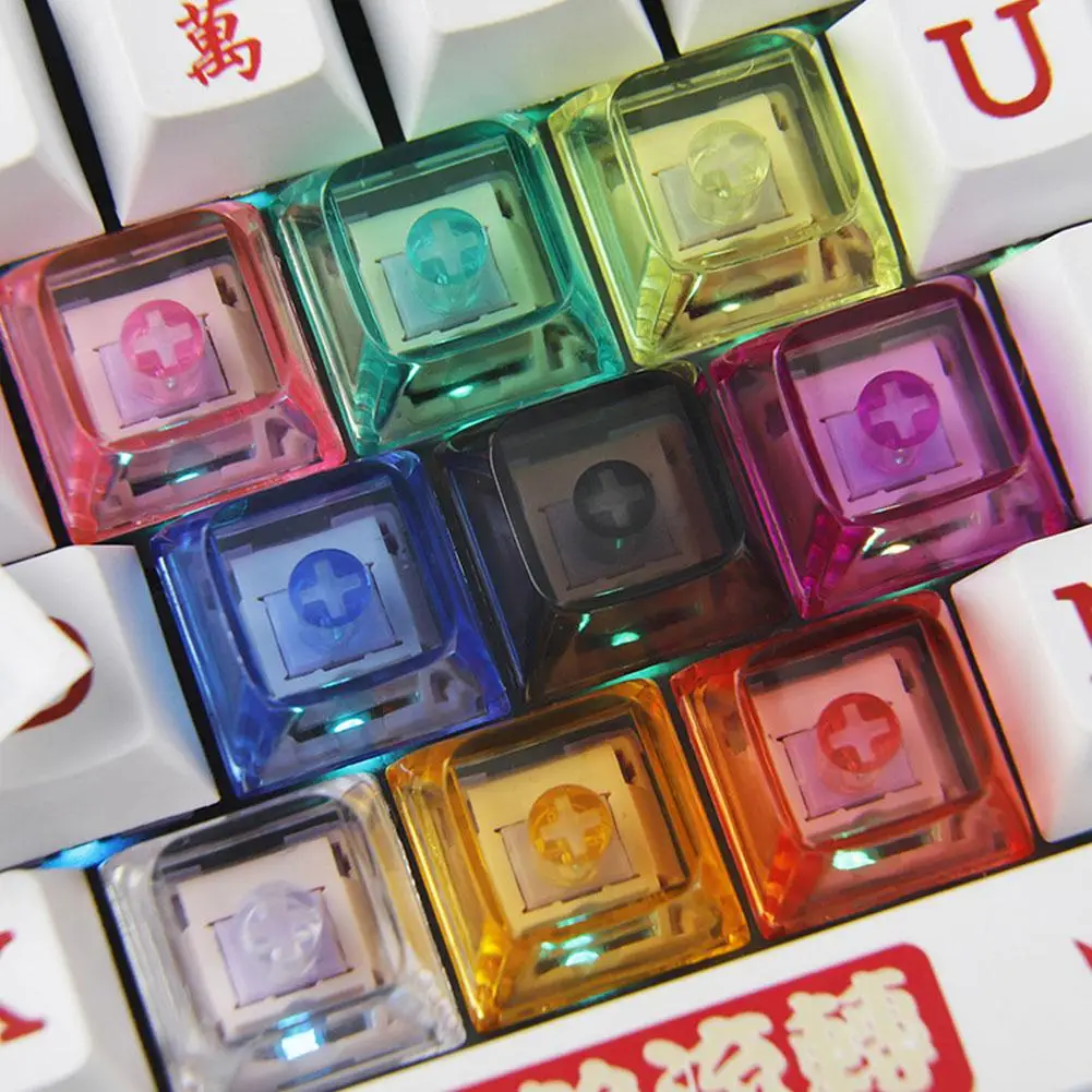 High Transparent PC Keycaps XDA 2 Height For Mx Cross Shaft Mechanical Keyboard Keycaps Backlit Key Caps Colorful Wholesale