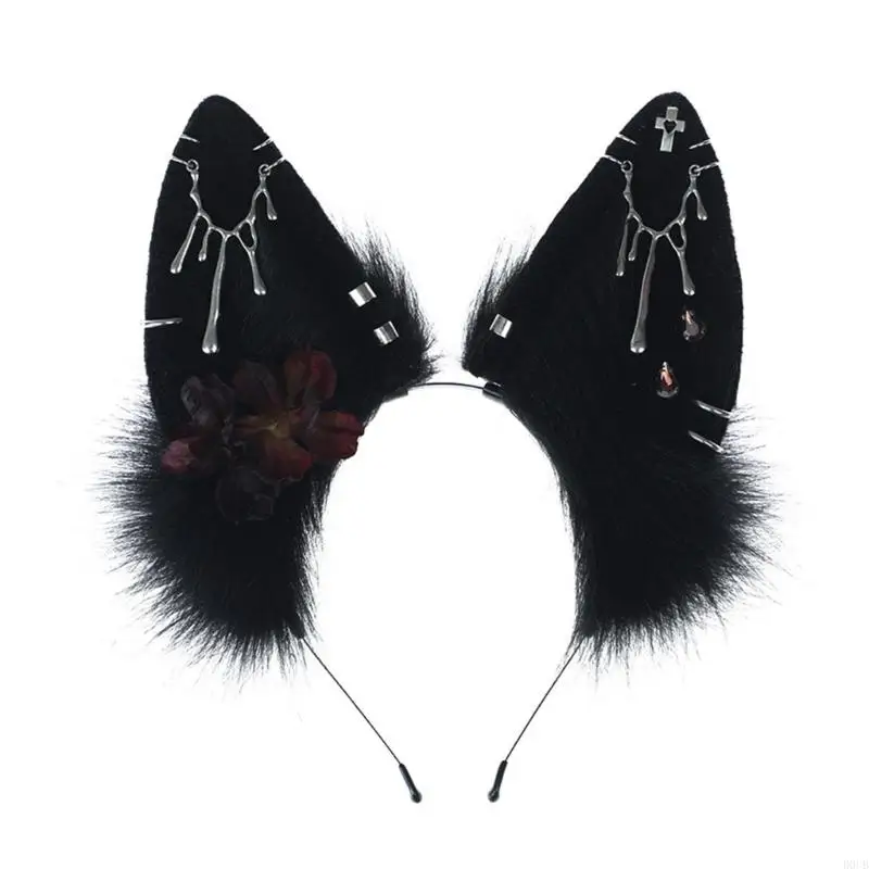 

Unique Plush Animal Ears Costume Accessory Fashion Headpieces Cosplay Hair Decoration for Halloween and Anime Event