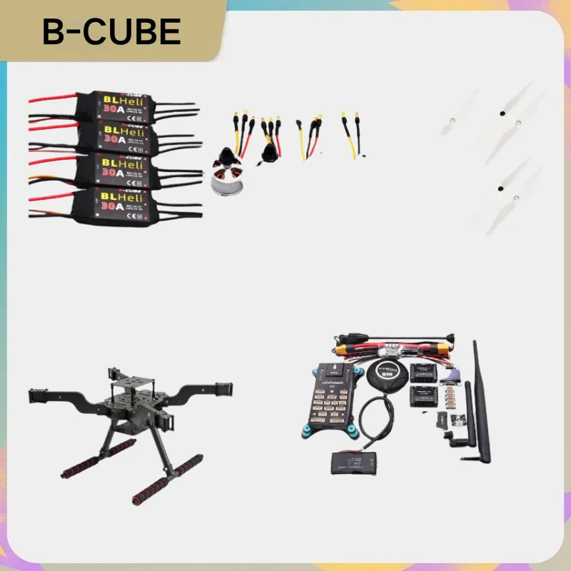 

B-CUBE FLY350 All-in-One Combo: Open-source Intelligent Drone with Pixhawk 6C M9N GPS Ardupilot Radio BLHeli 30A ESC, 2212 Motor