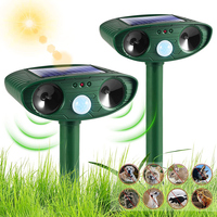 Ultrasound Animal Repeller Solar Energy Cats And Dogs Repeller Rechargeable Garden Farm Yard Waterproof Creature Deterrent 26 FT