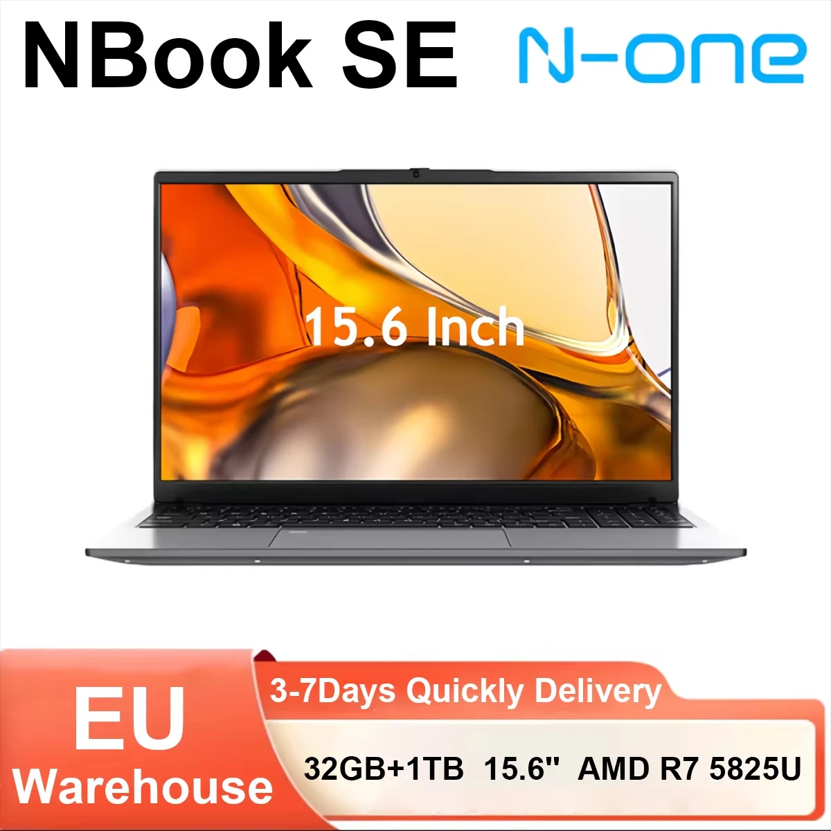 Laptop N-one Nbook SE AMD Ryzen 7 5825U 32GB DDR4 RAM 1TB SSD Windows 11 Pro 15,6 cali Lekki Notebook Laptop Gamingowy