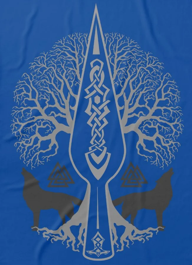 Gungnir - Spear of Odin and Tree of Life Printed Premium T-Shirt. Summer Cotton Short Sleeve O-Neck Mens T Shirt New S-3XL image 5