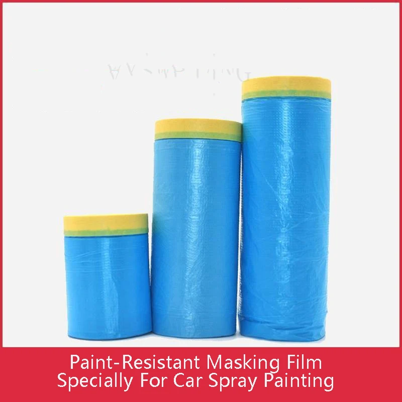 

Pre-Taped Masking Film Protection PE Covering Cloth Tape for Spray Paint Automobile Painting Living Room Furniture Dust-proof