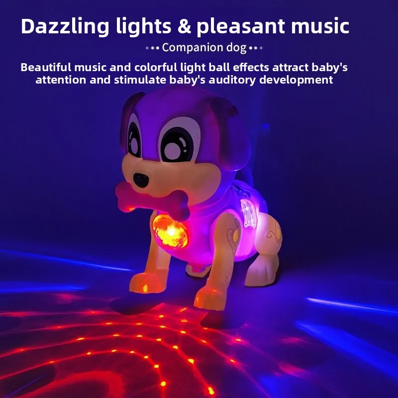 Электрический поводок, игрушка для собаки, светящийся музыкальный ползающий прыгающий собака, уличный поставщик, поводок для животных