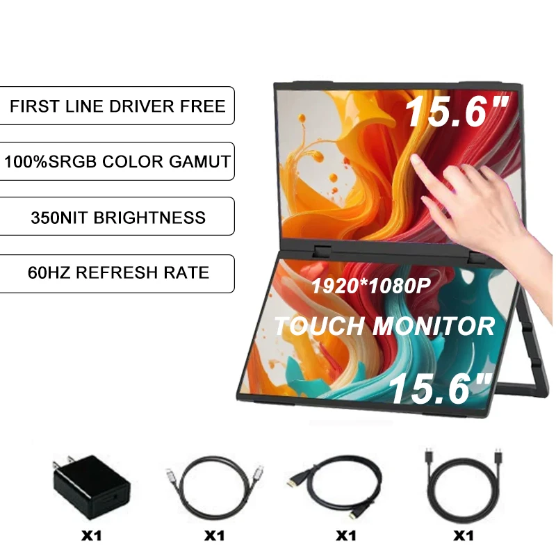 

Dual Screen Portable Monitor Drive-free Phone-Touch 15.6 INCH For Computer Office Expansion Secondary Screen Windows Macbook