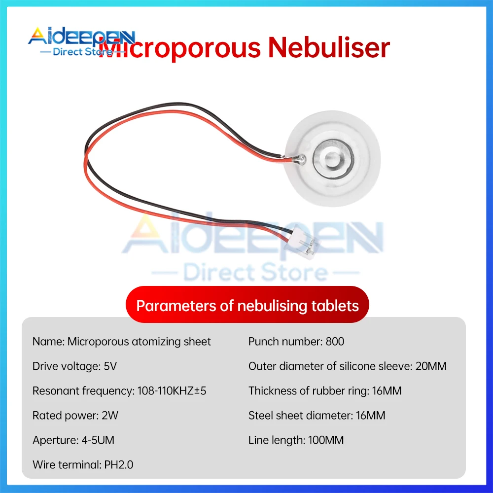 16MM 20MM 1.5-2W Ultrasonic Mist Maker Fogger Atomizer Transducer Atomizer Film Plate Accessories Humidifier Rubber Gasket