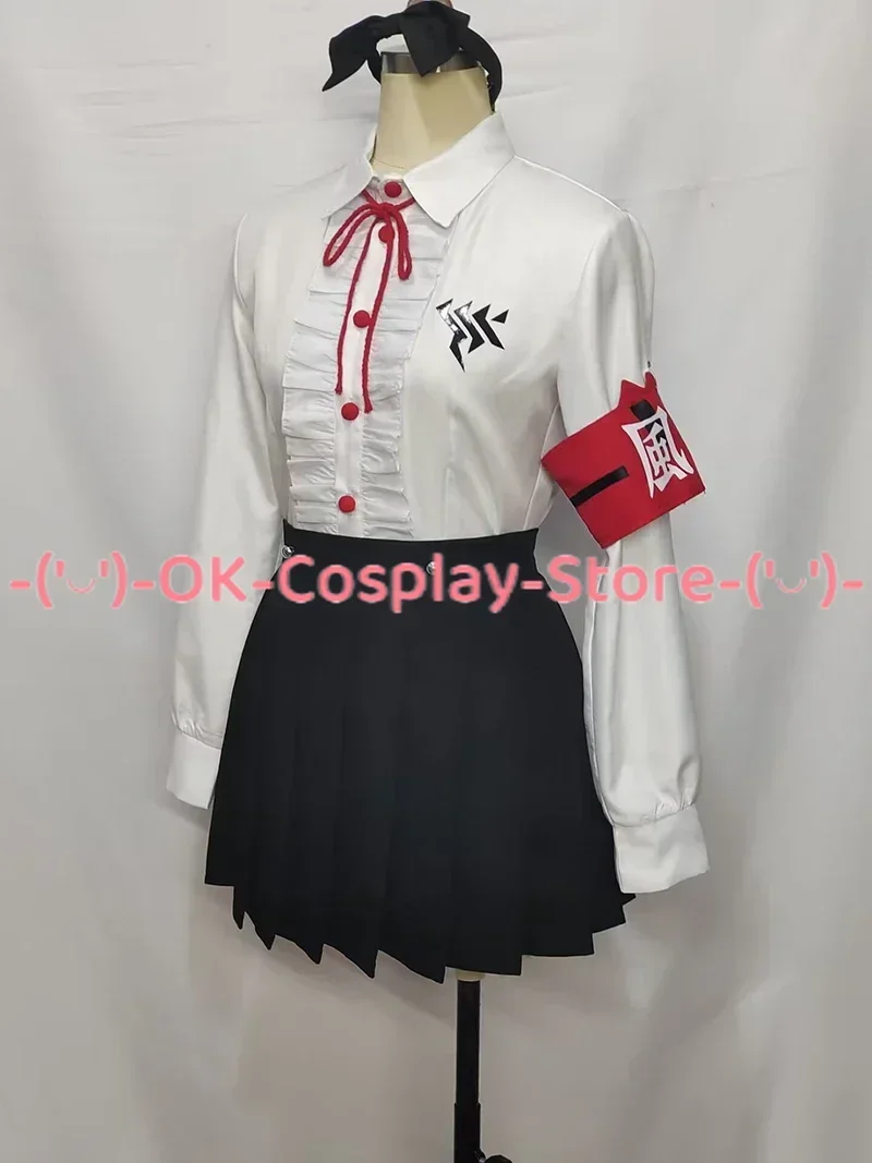 Himiya Chinatsu Cosplay Kostuum Spel Blauw Archief Cosplay Jurk Pak Shirt Rokken Halloween Partij Uniformen Op Maat Gemaakt