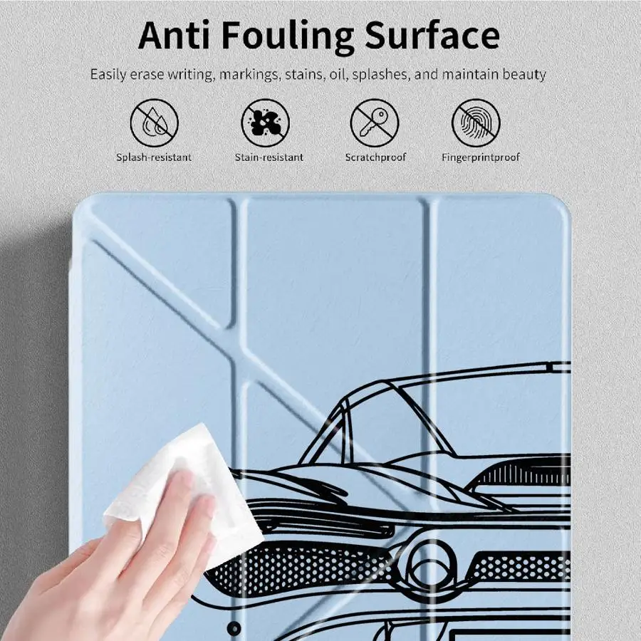 Supercar Pattern Holder Cover Tablet Case For iPad Air 4 5 M3 M2 M4 11inch Mini 6 7 Pro 2025 Pro 11th 10th 9th 8th 7th 12.9inch