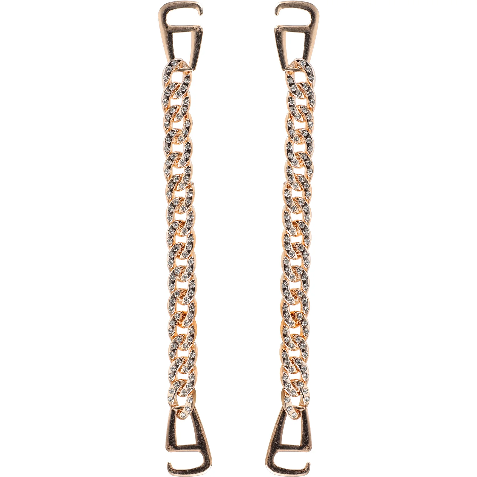 

1Pair Shoe Chains Decorative Rhinestone Accessories Durable Aluminum Alloy Unisex Clog Sandals Sneakers Clog Chains