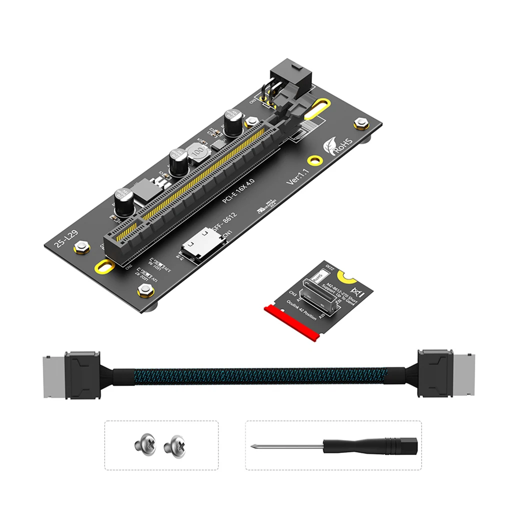 M.2 NVMe zu OCuLink PCIe 4.0 Adapter-Kit, für externe Grafikkarten EGPU & Mini-PC, inklusive Stromkabeln 24+6PIN – Detail 7