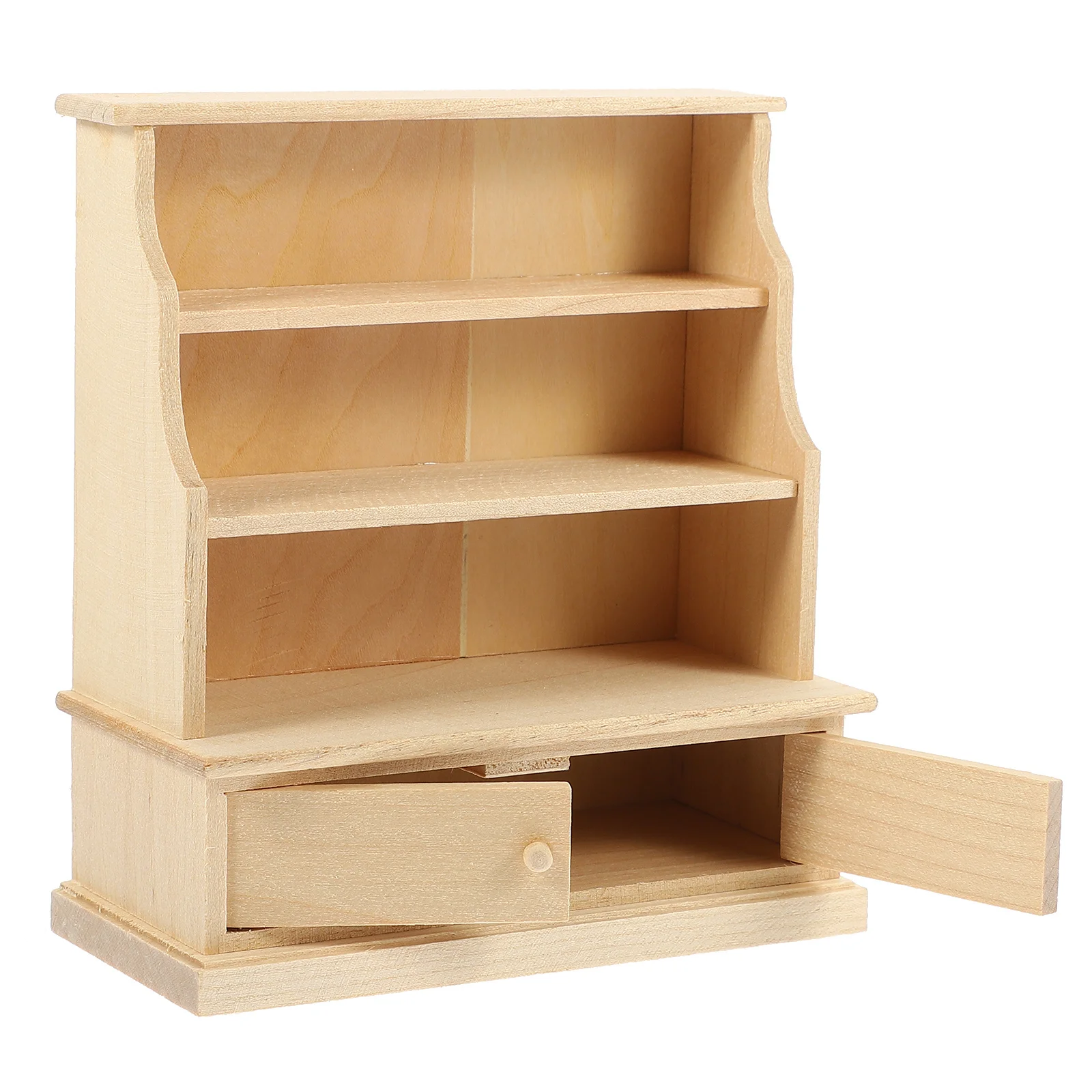 

Miniature Cabinet 1:12 Sturdy Wooden Mini Store Cupboard Lightweight Scene Decoration Miniature Cabinet Mini House Furniture