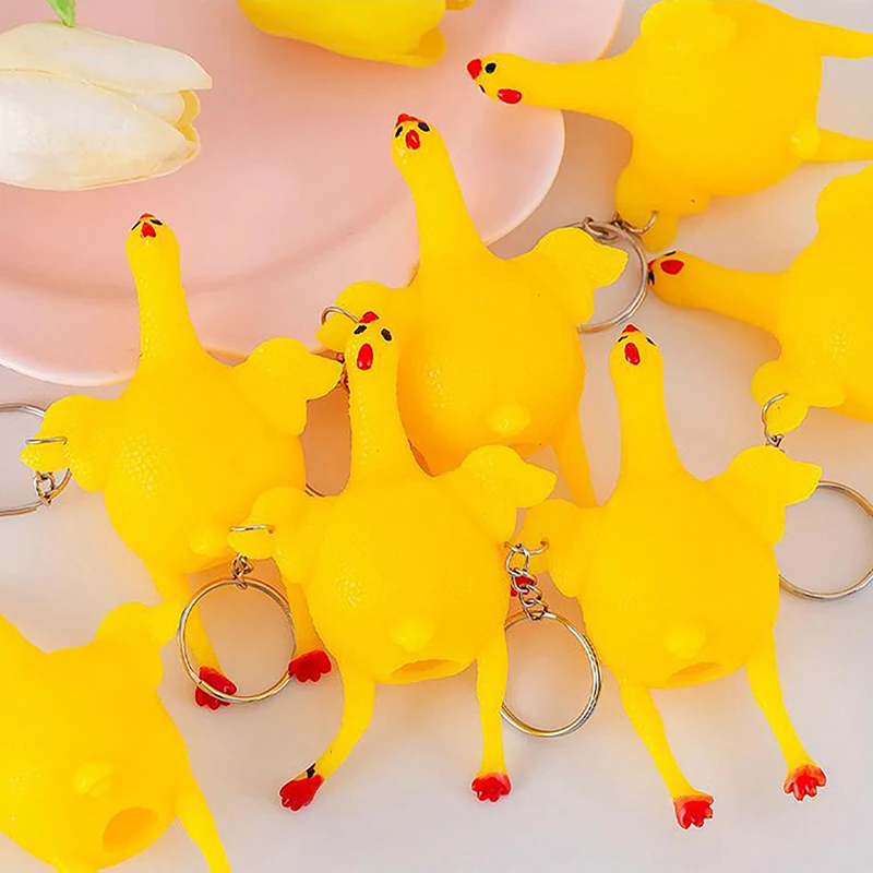 الإبداعية مضحك ضغط البيض لعبة الدجاج المفاتيح الضغط ضد الإجهاد لعبة للأطفال محاكاة ساخرة أدوات صعبة لعبة أطفال هدية #5