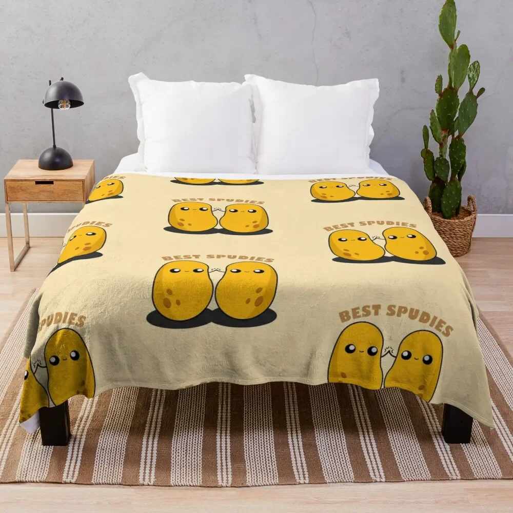 

Cute Cartoon Potato || Best Spudies || Kawai Throw Blanket blankets ands Luxury Throw Blankets