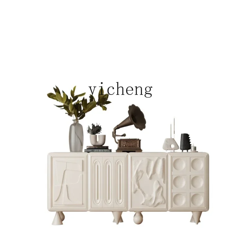 

Carved Dining Side Locker Italian High-Grade Home Entrance Cabinet Living Room Decoration