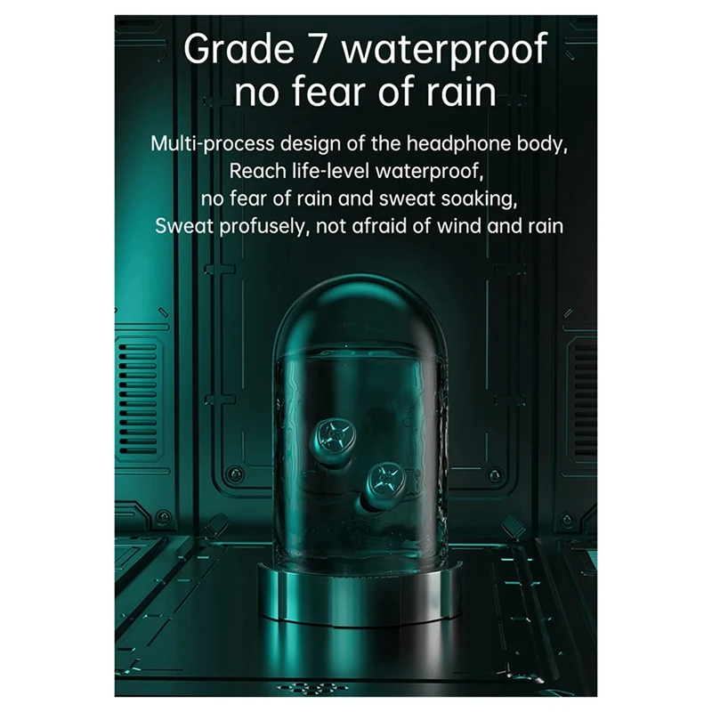 Pełny nowy zestaw słuchawkowy DX-07 TWS Bluetooth zestaw słuchawkowy z redukcją hałasu bezprzewodowy mechaniczny styl HD Call z mikrofonem