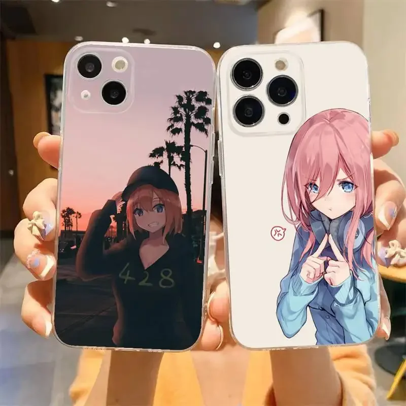 Five Equal Brides Anime Phone Case For iPhone 11 12 Mini 13 14 Pro XS Max X 8 7 6s Plus 5 SE XR Transparent Shell