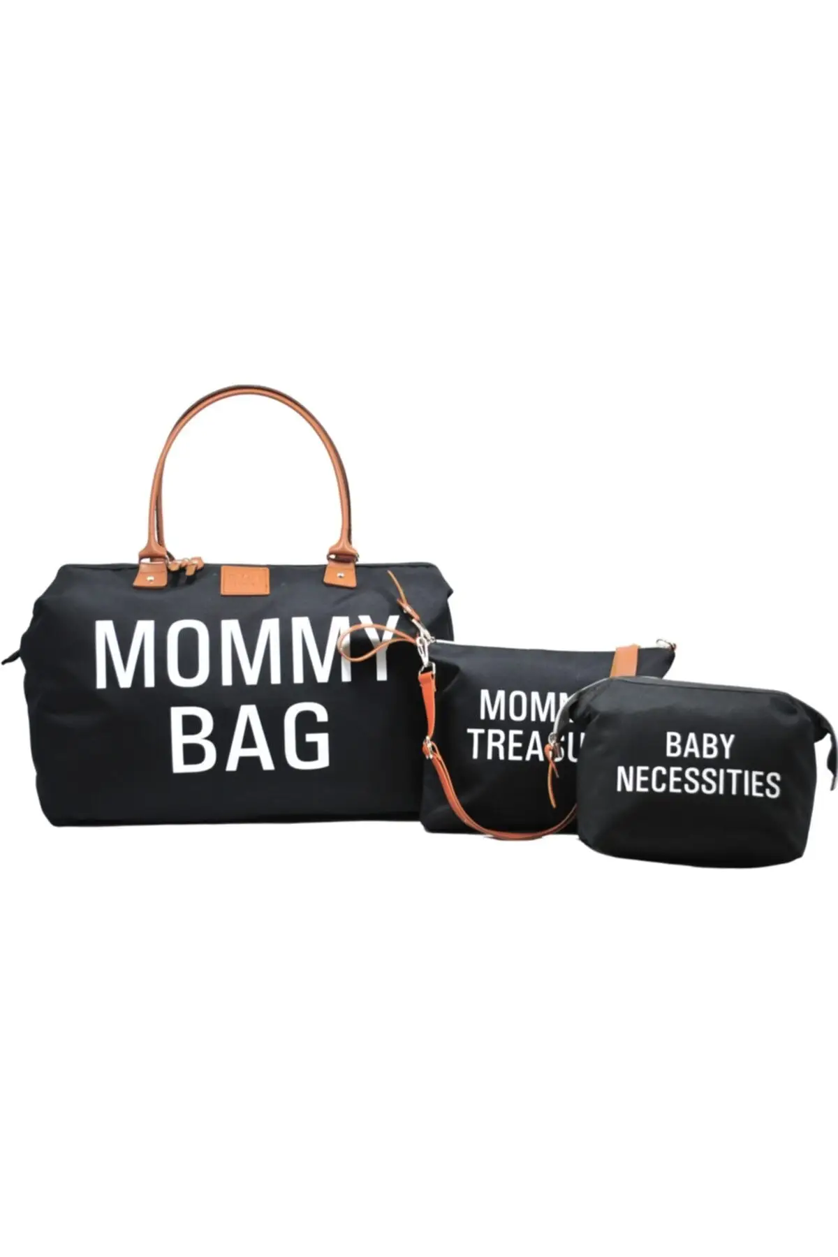 

Mommy Bag Design 3 Pcs Set Black Baby Mommy Baby Care Bag 2022 Mommy Bag Stroller Organizer Changing Travel Backpack