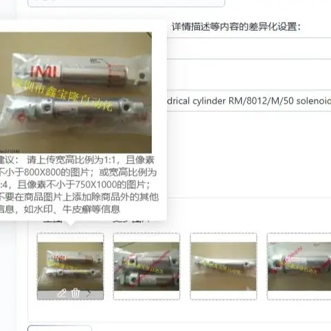 RM/8012/MF/100/cylindrical cylinder RM/8012/M/50 solenoid valve cylinder