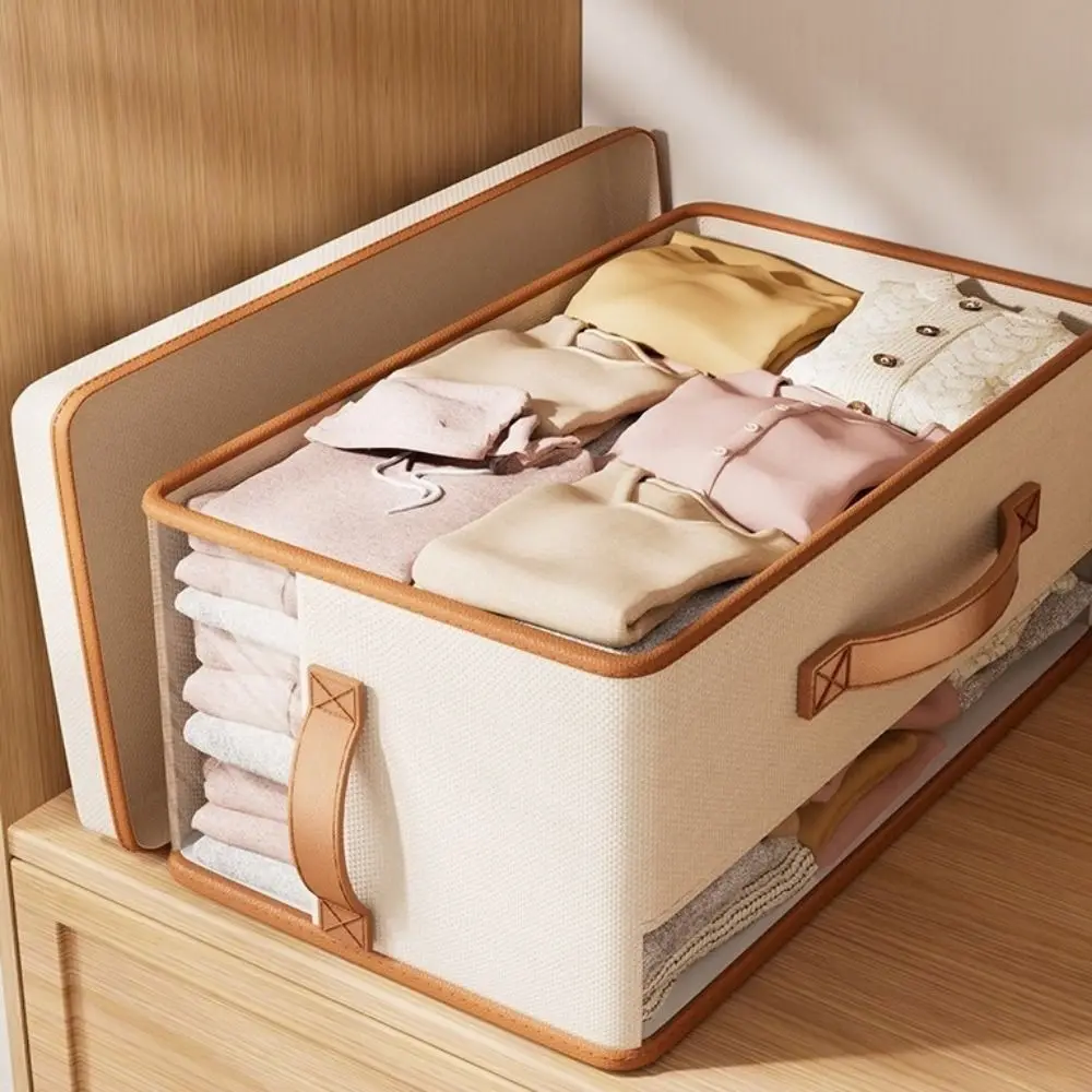 

Non-Woven Fabric 5 Grids Handbag Storage Box Large Capacity Dust-proof Clothes Pants Organizer with Handles Folding