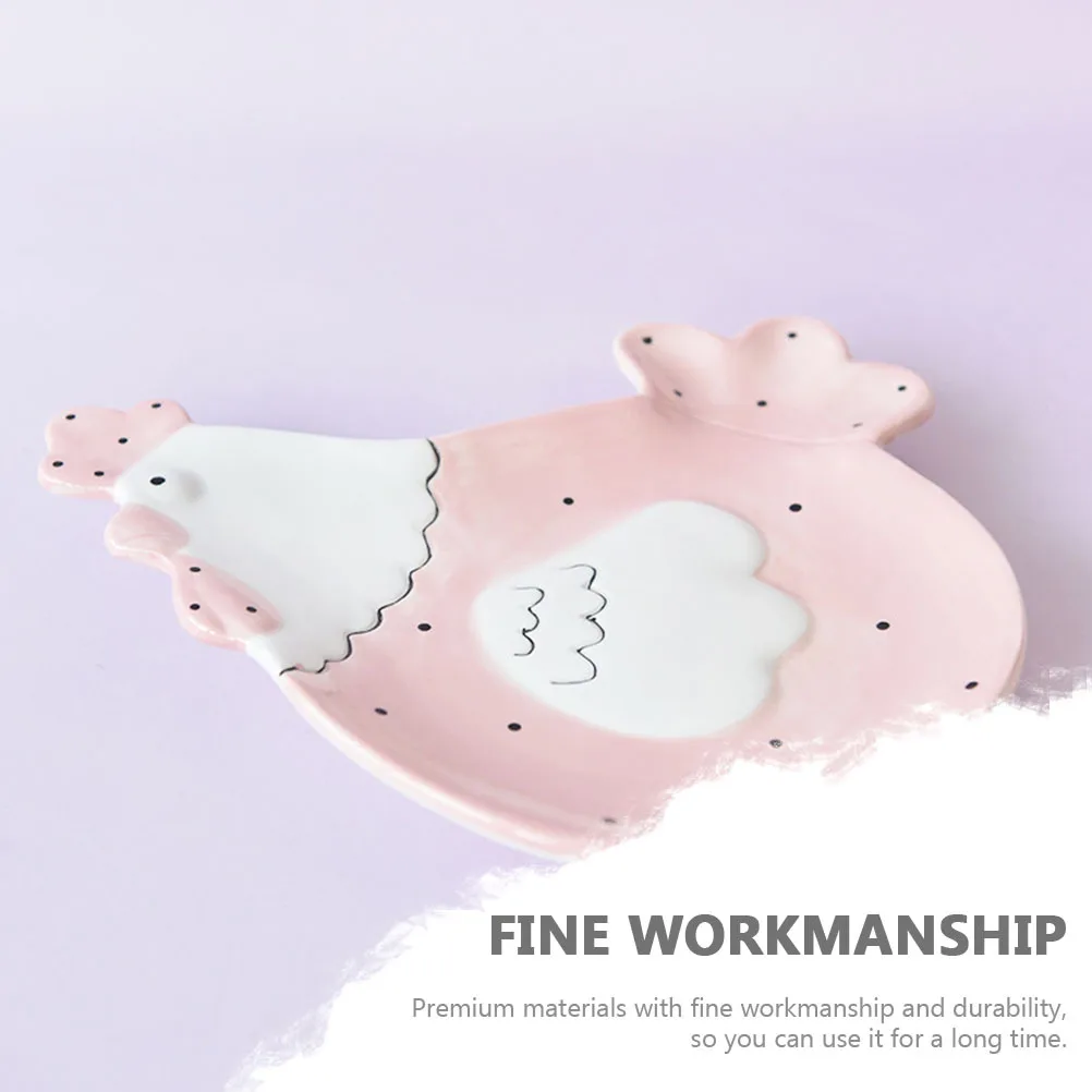 

Ceramic Hen Shaped Dish Pink Candy Cake Service Plate for Desserts Fruits Party Wedding Decor Home Kitchen Supplies