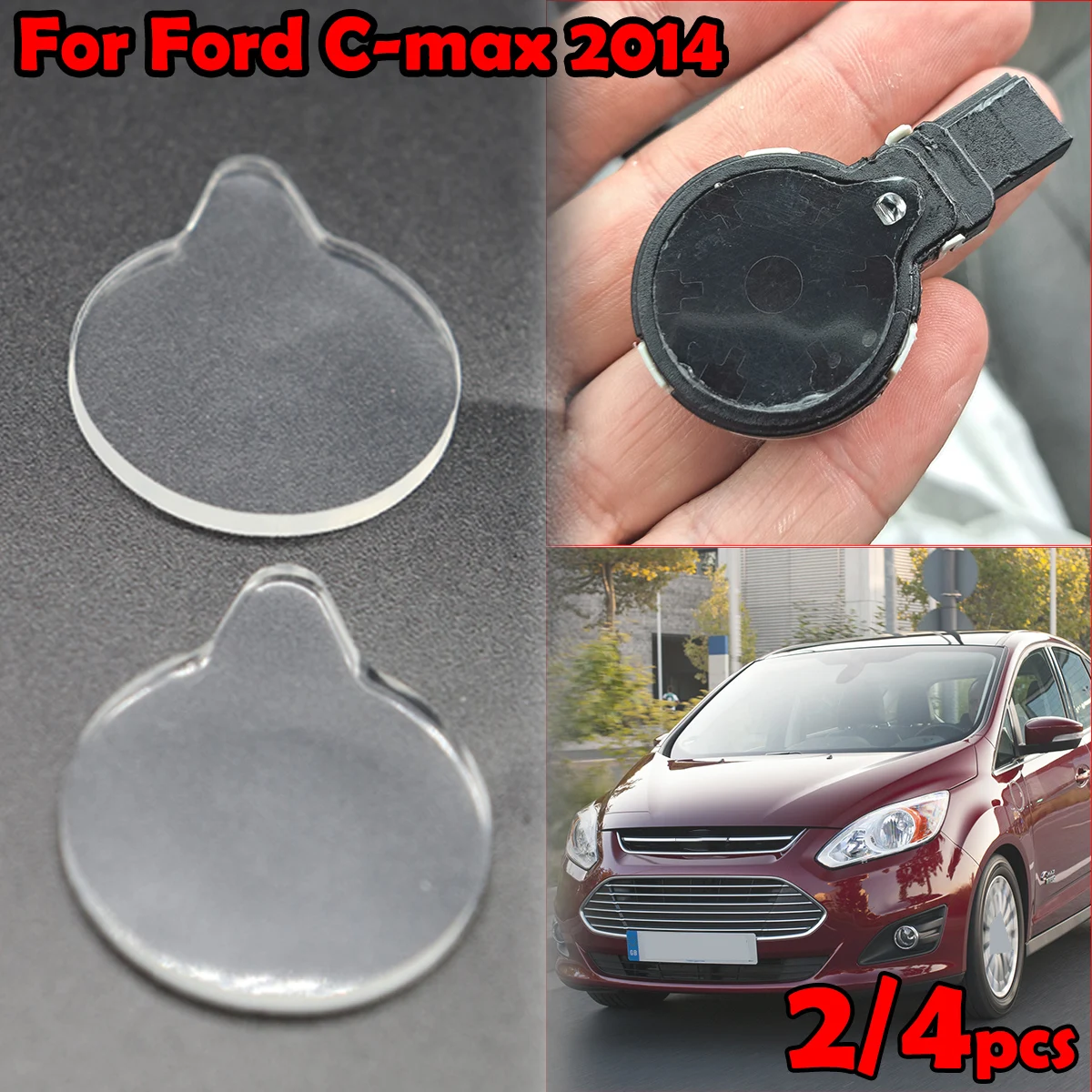 

For Ford C-max 2014 Rain Light Sensor Gel Pad Adhesive Film Silicone Cushion Windscreen Chip Repair Kit Fix Tape 4E0955609 3567