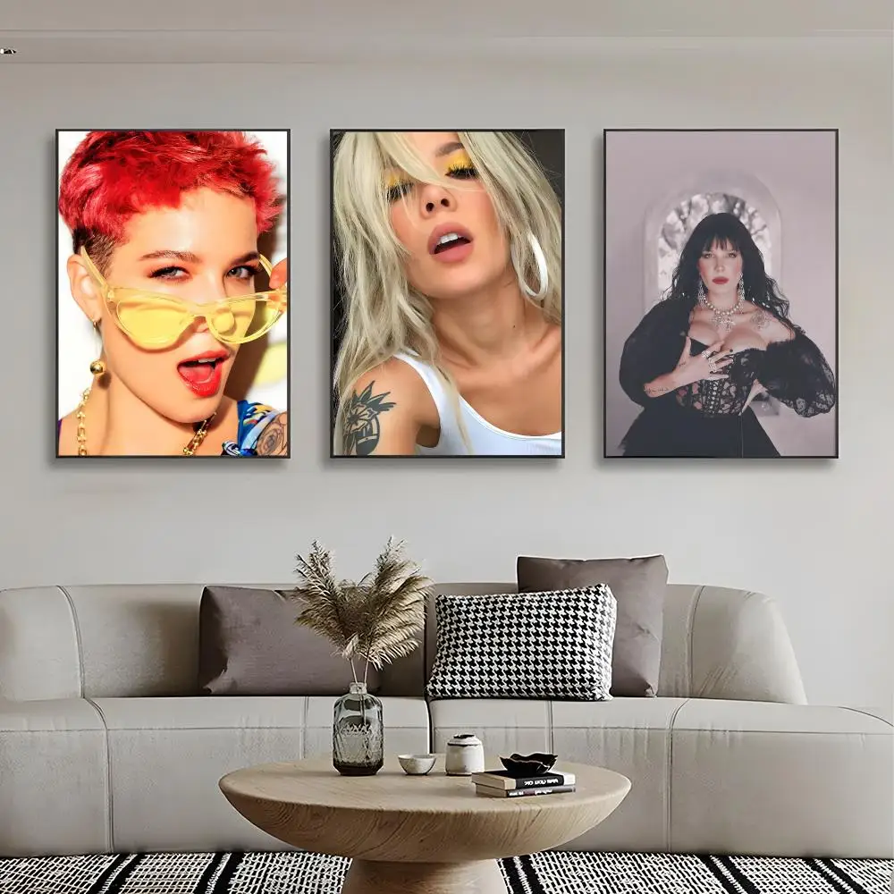 Pop Singer H-Halsey Poster Frameless Wall Art Print, Peel-and-Stick Removable