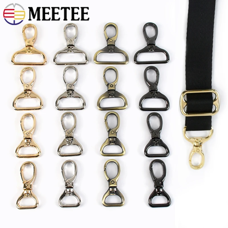 

10/20Pcs 15-32mm Metal Lobster Clasp Carabiner Buckles for Webbing Bag Strap Trigger Snap Hook DIY Keychain Hardware Accessories
