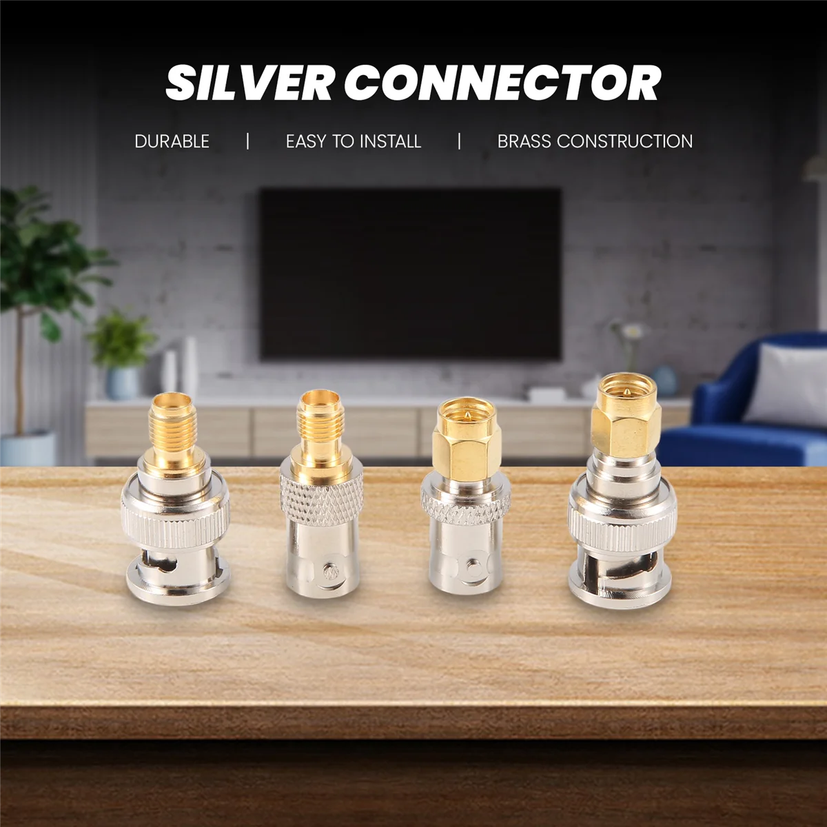 High-end 4Pcs BNC To SMA Type Male Female RF Connector Adapter Test Converter Kit Set